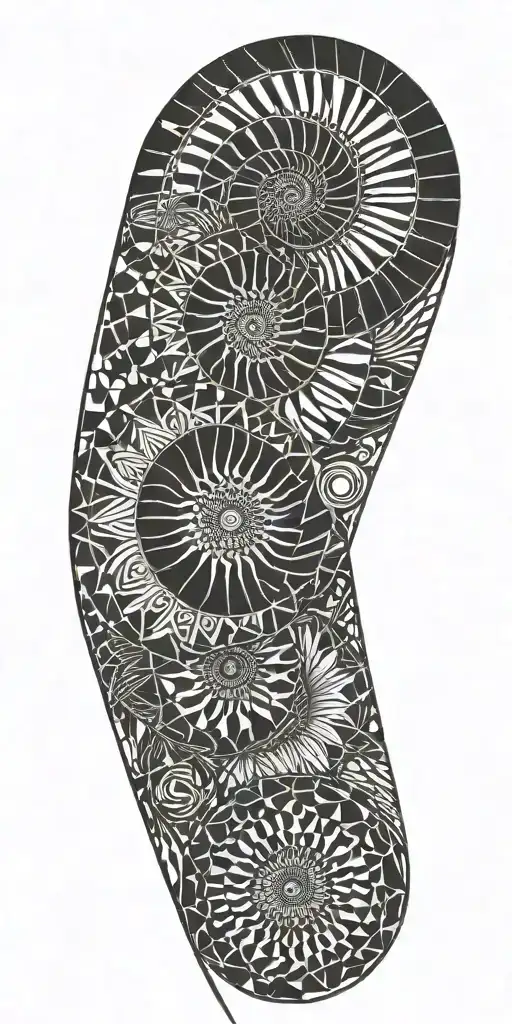 fibonacci spiral tattoo design idea