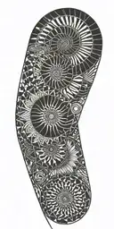 fibonacci spiral tattoo design idea