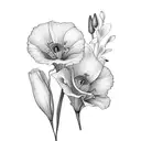 mix ocarnations and poppies and snowdrops and callalilies and gladiolus with wedding rings on long stems with 21/08/2017 tattoo design idea
