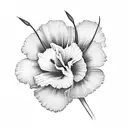 carnations and poppies and snowdrops and callalilies and gladiolus with wedding rings on long stems with 21/08/2017 tattoo design idea