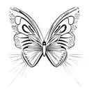 butterfly with quote "enjoy the butterflies" tattoo design idea