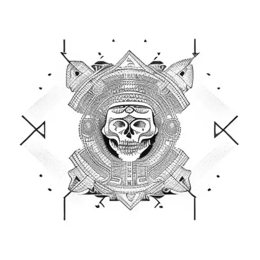 cultura maya tattoo design idea