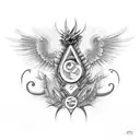 fenix and quetzal tattoo design idea