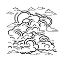 storm clouds with lightning  tattoo design idea