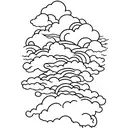 storm clouds with lightning  tattoo design idea