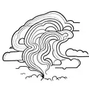 storm clouds with lightning  tattoo design idea