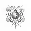 thunderstorm tattoo design idea