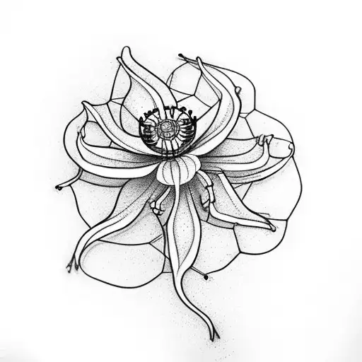 memento mori with skeleton hand and normal hand holding a spider lily tattoo design idea