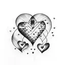 3 hearts tattoo design idea