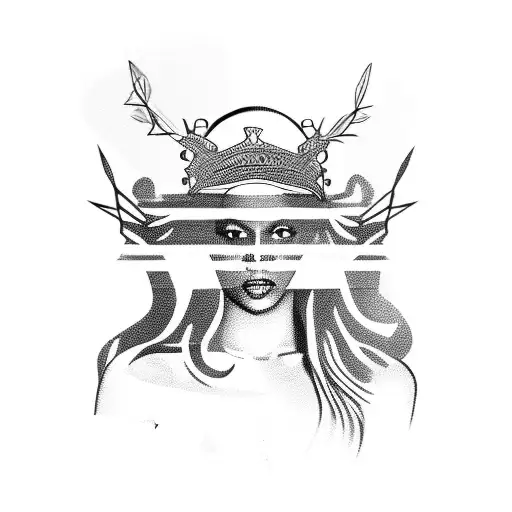 beyonce queen bee  tattoo design idea