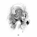 beyonce with bee hive  tattoo design idea