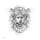 beyonce queen bee  tattoo design idea
