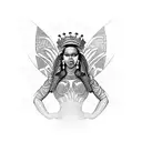 beyonce queen bee  tattoo design idea