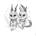 friends forever infinite tattoo design idea