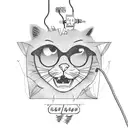 Electricity plastic box, half open, inside world of happiness, happy family  tattoo design idea