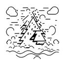 rain, river, patience  tattoo design idea