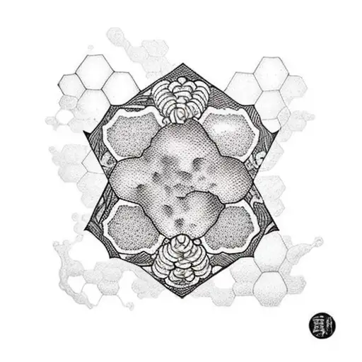 honeycomb, Sweetness to the soul and health to the bones. tattoo design idea