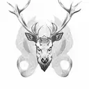Irish Celtic bone elk tattoo design idea