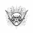 good vs evil tattoo design idea