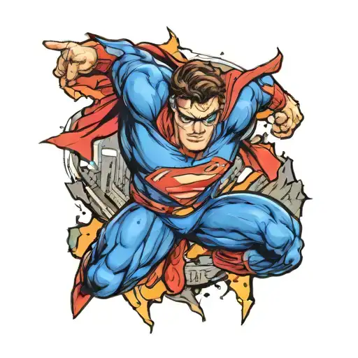 headshot of superhero tattoo design idea