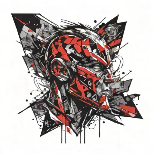 headshot of superhero tattoo design idea