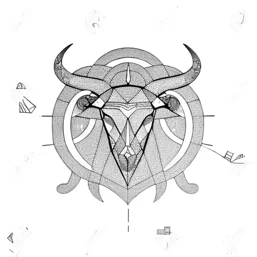 Taurus aries tattoo design idea