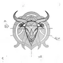 Taurus aries tattoo design idea