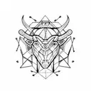 Taurus aries tattoo design idea