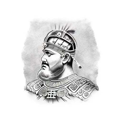 Roman centurion  tattoo design idea
