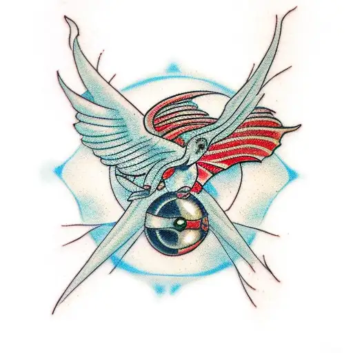 flying snitch tattoo design idea