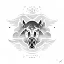 Mustang logo with dates tattoo design idea