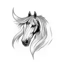 Mustang logo with dates tattoo design idea