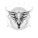 Ford Mustang logo with dates tattoo design idea