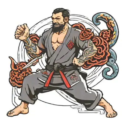 Jiu jitsu tattoo design idea