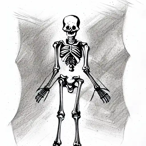 skeleton tattoo design idea