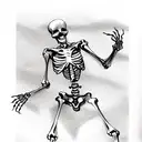 skeleton body tattoo design idea