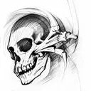 skeleton tattoo design idea