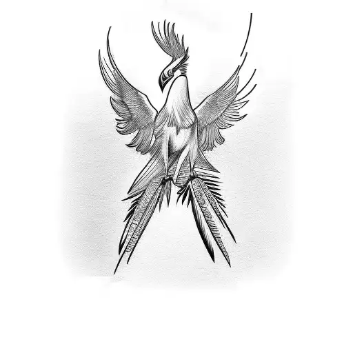 minimalistic tattoo of a secretary bird with the name 'Lieke' incorporated  tattoo design idea