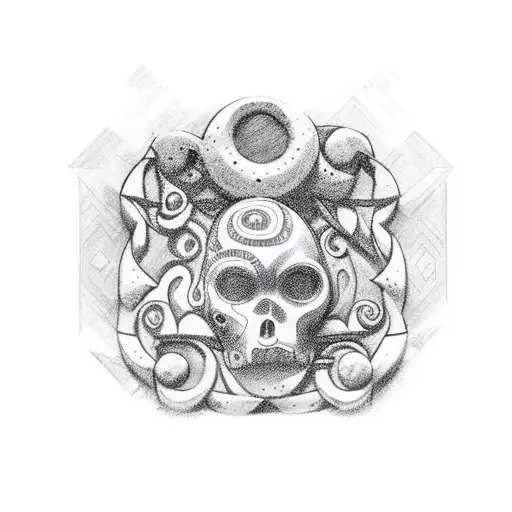 taíno tribal tattoo design idea
