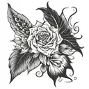 Can you create me a sleeve tattoo representing a Christian father of a son and daughter, and a lost grandmother. tattoo design idea