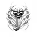 metallica snake tattoo design idea