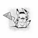 Pikachu  tattoo design idea