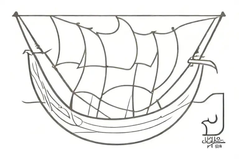 viking longship tattoo design idea