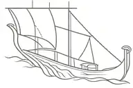 viking longship tattoo design idea