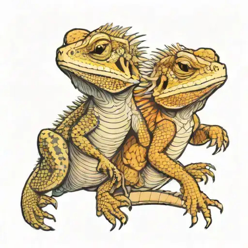 New York Bearded Dragons tattoo design idea