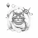 Cat mafia  tattoo design idea