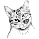 Cat mafia  tattoo design idea