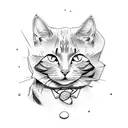 Cat mafia  tattoo design idea