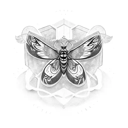 seraphim moth tattoo design idea