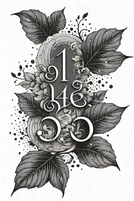 create a tattoo of the date 1/04/21 in a very unique way and as it is an anniversary date make it romantic.  tattoo design idea